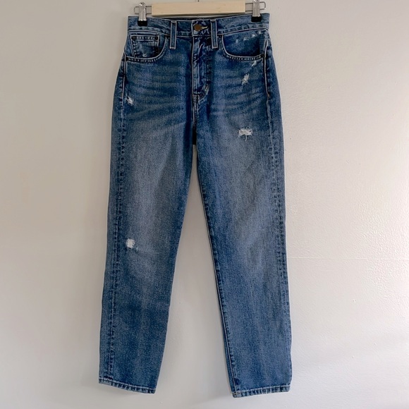 Something Navy High-Rise Cigarette Ankle Jean in Light Indigo Wash | Nordstrom - Picture 3 of 8